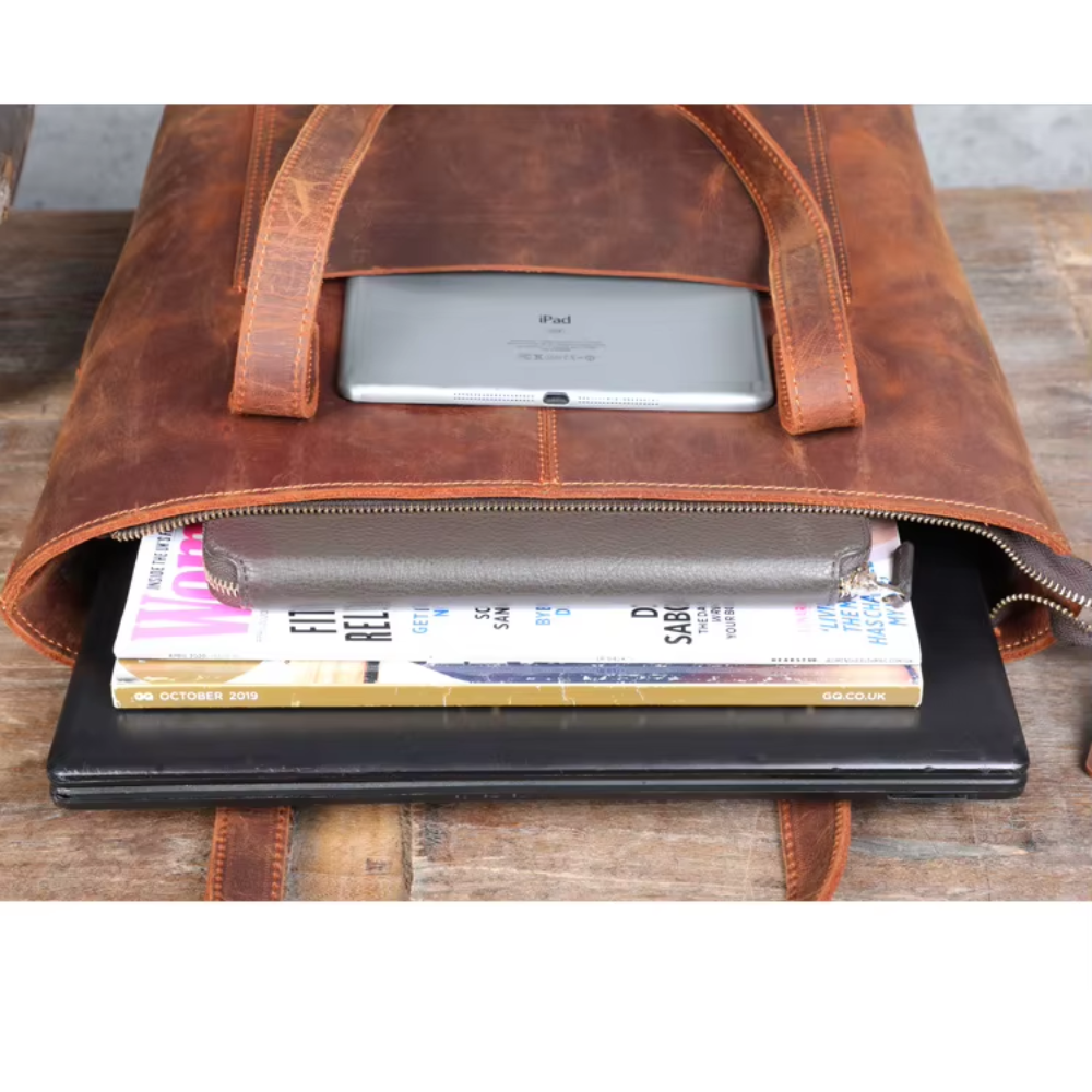 Women Leather Tote Bag | MEYRIN