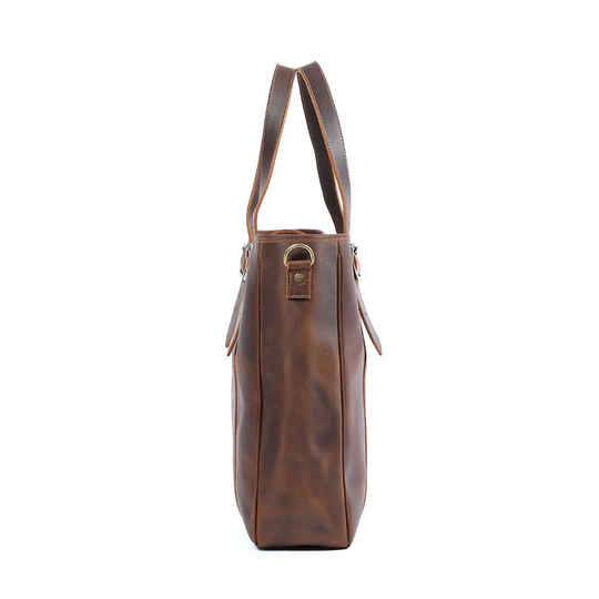 Women Crazy Horse Leather Tote Bag | PRILLY