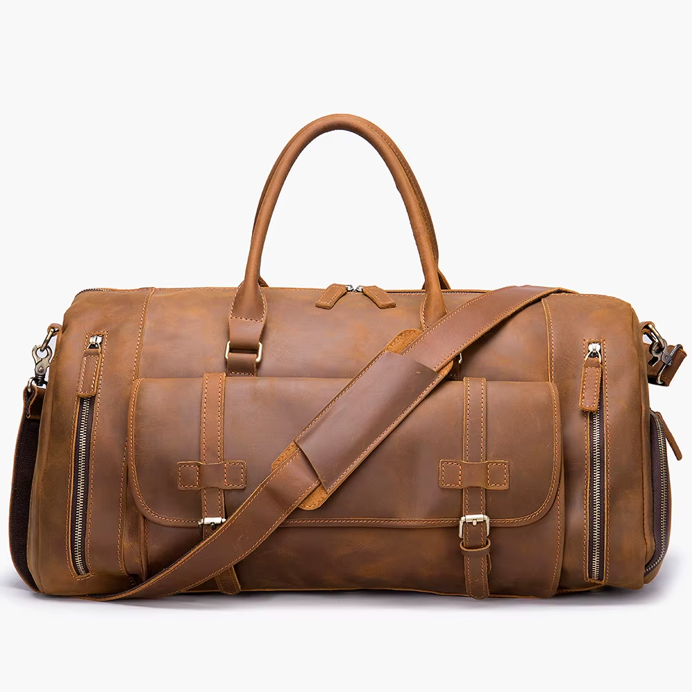 Weekender-Reisetasche aus Leder | HAFNIR