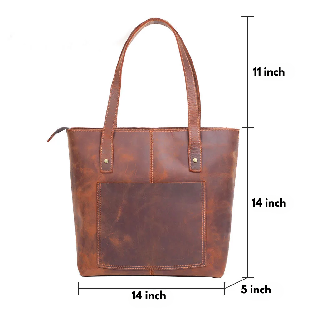 Women Leather Tote Bag | MEYRIN