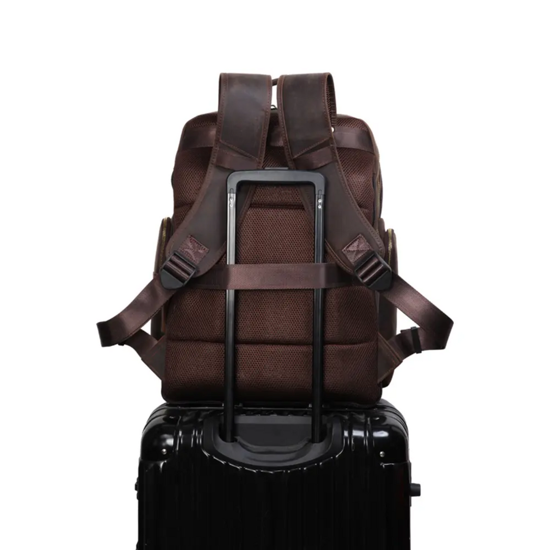 Lederrucksack mit großem Fassungsvermögen | PROVO