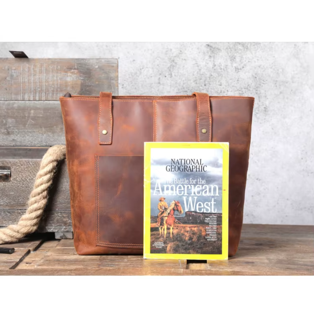 Women Leather Tote Bag | MEYRIN