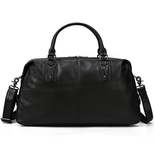 Schwarze Leder-Reisetasche | AALBORG