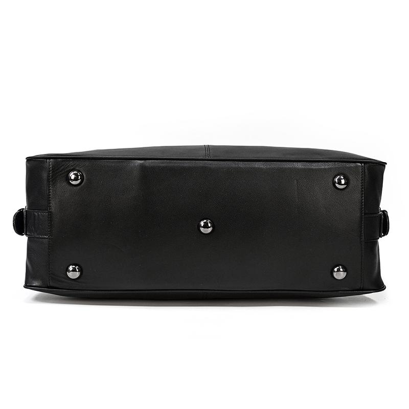 Schwarze Leder-Reisetasche | AALBORG