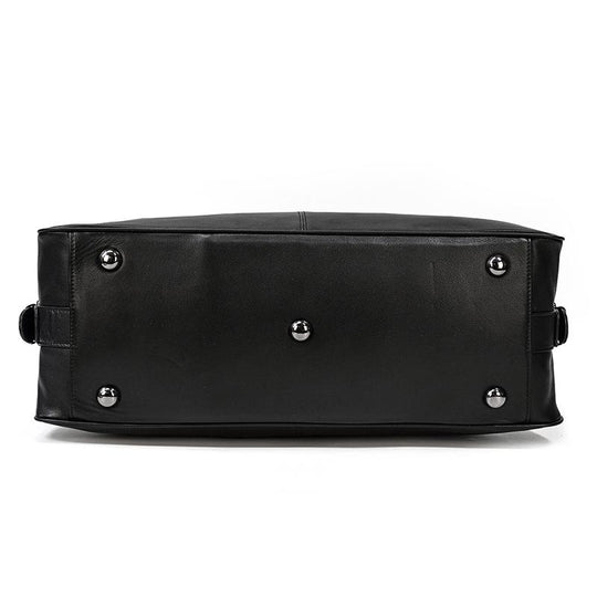 Schwarze Leder-Reisetasche | AALBORG