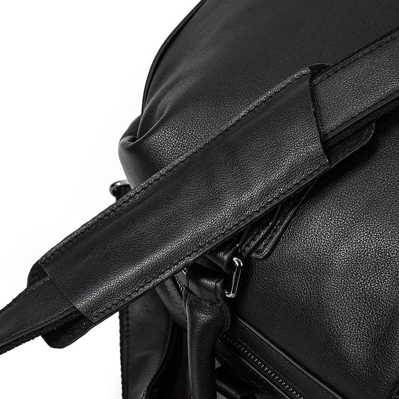 Schwarze Leder-Reisetasche | AALBORG