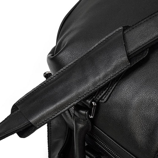 Schwarze Leder-Reisetasche | AALBORG
