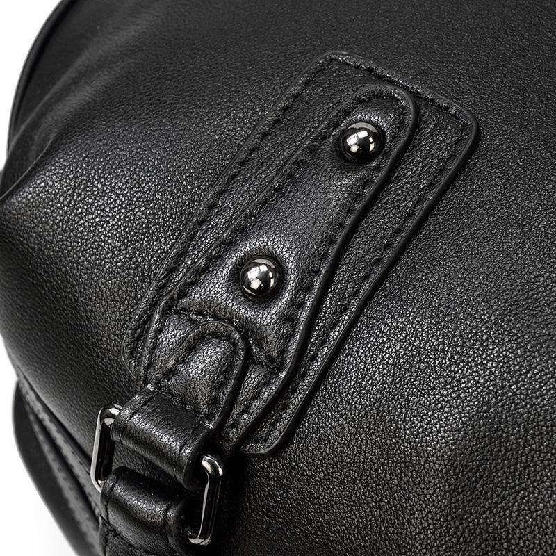 Schwarze Leder-Reisetasche | AALBORG