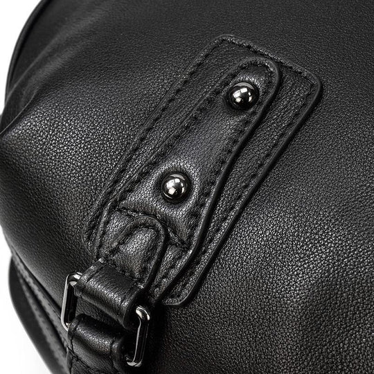 Schwarze Leder-Reisetasche | AALBORG