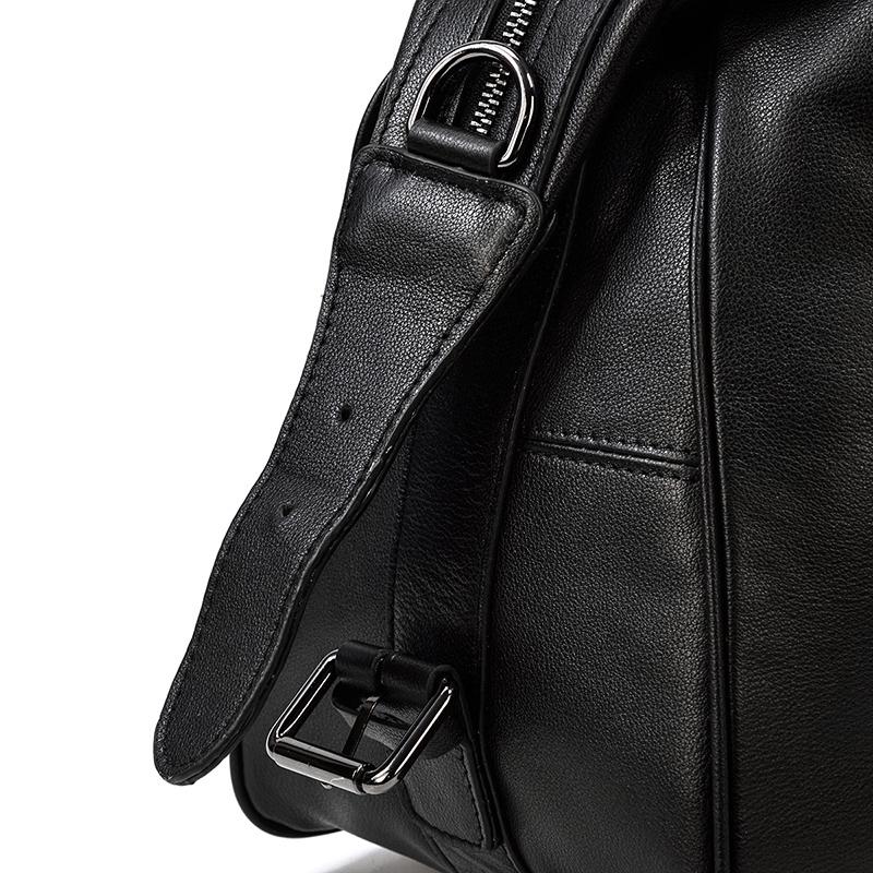 Schwarze Leder-Reisetasche | AALBORG