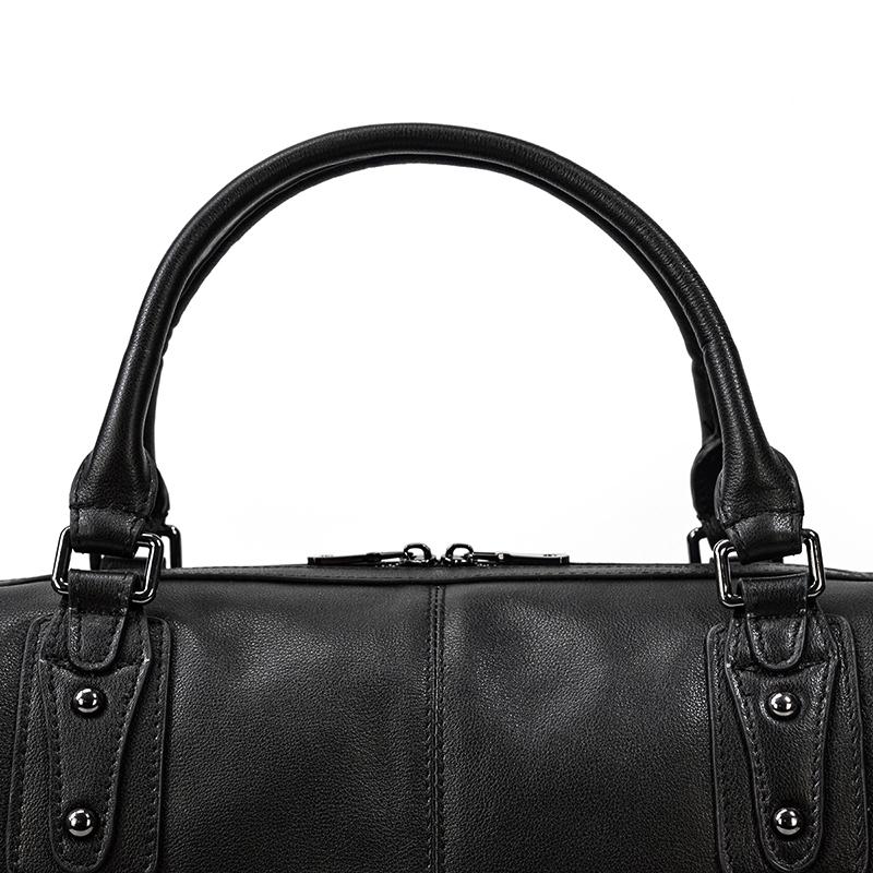 Schwarze Leder-Reisetasche | AALBORG