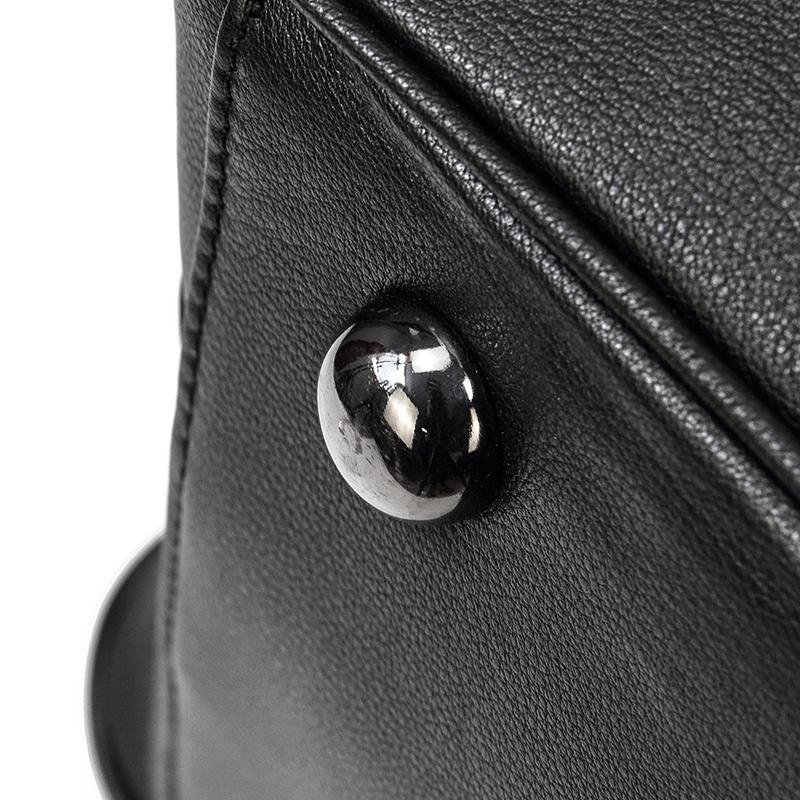 Schwarze Leder-Reisetasche | AALBORG