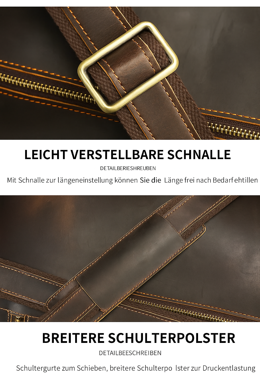 Großraum-Wochenendtasche aus Leder | ALFTANES