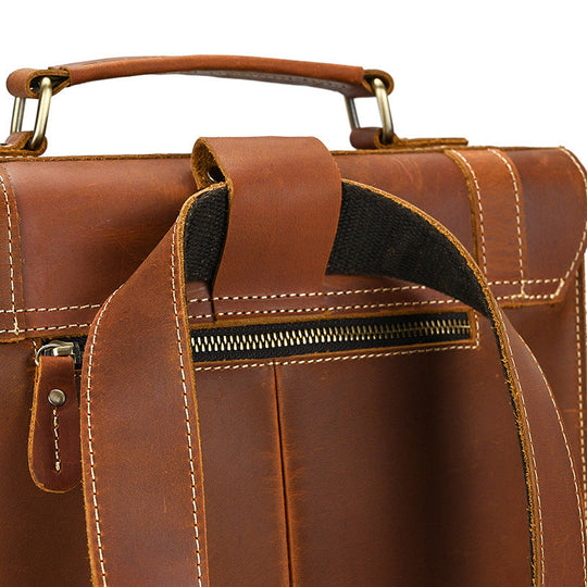 Leder-Rucksack mit umklappbarer Rückseite | GIRONA