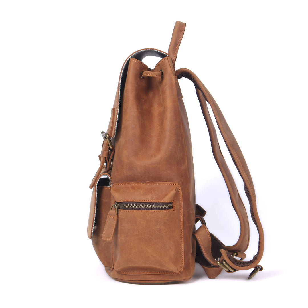 Lederrucksack mit Kordelzug | FLAM