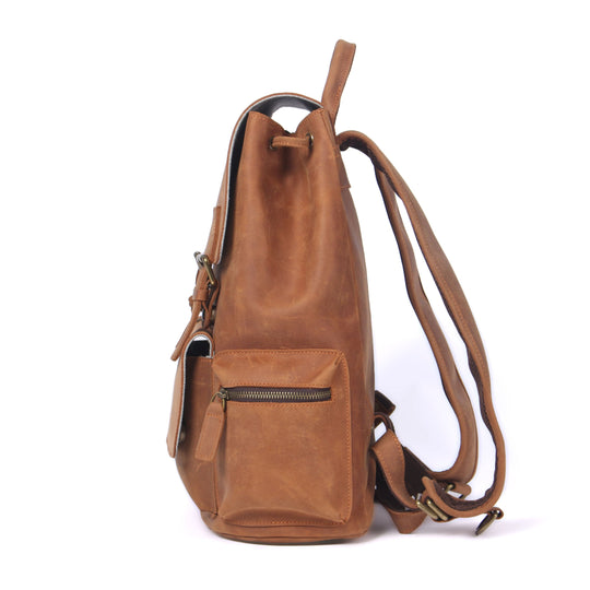 Lederrucksack mit Kordelzug | FLAM
