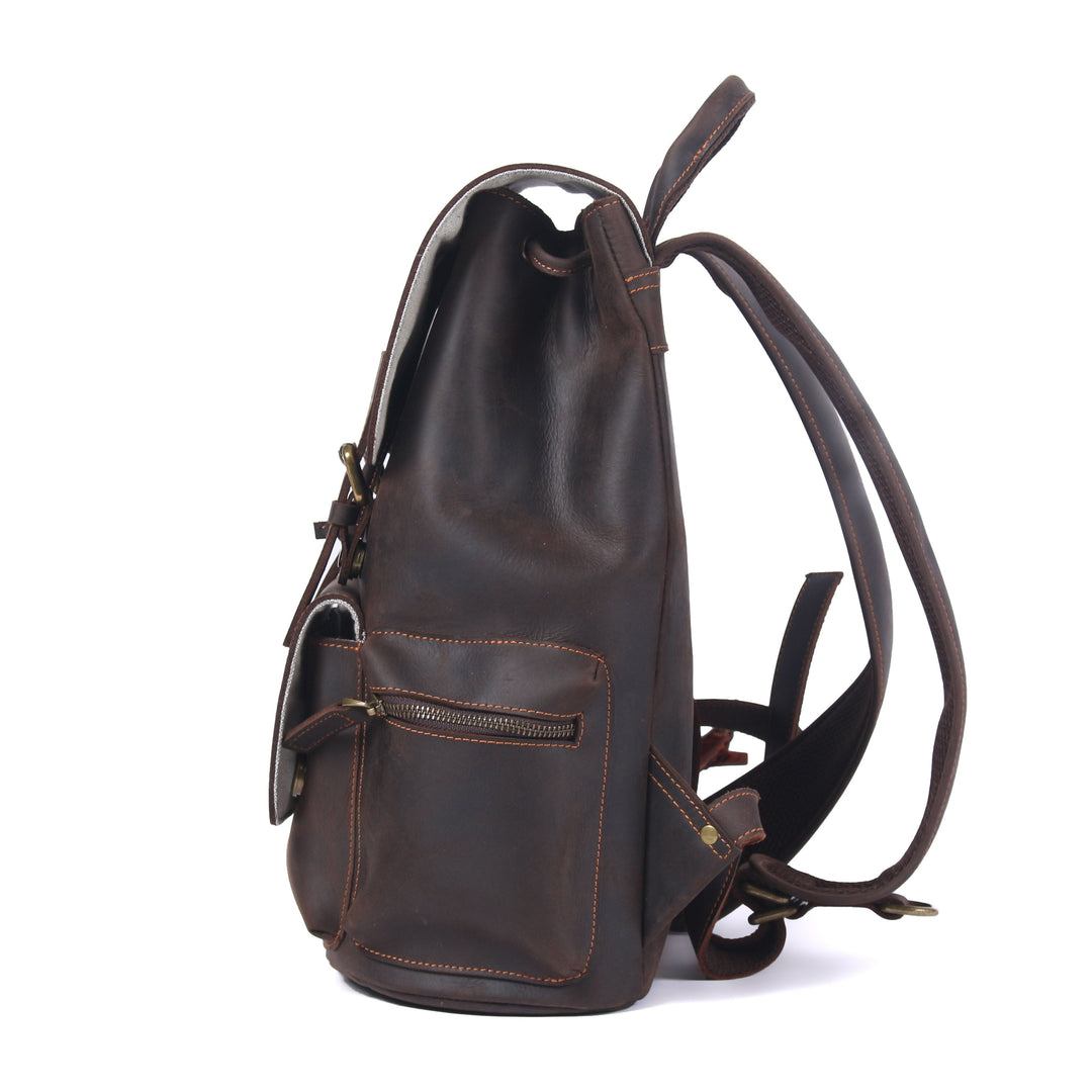 Lederrucksack mit Kordelzug | FLAM