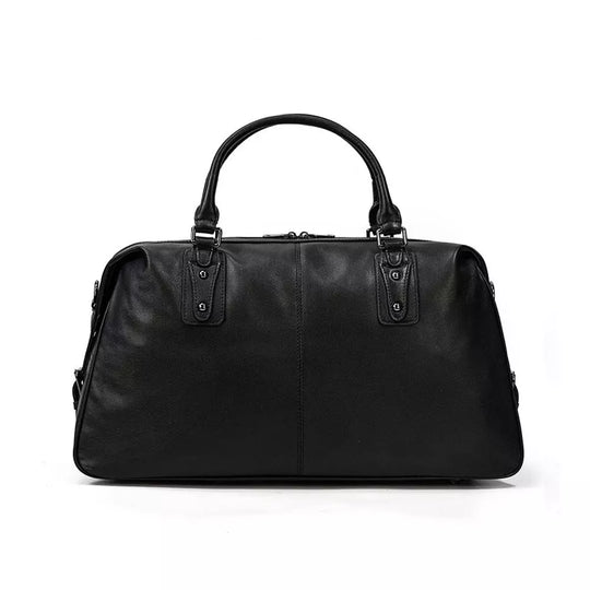 Schwarze Leder-Reisetasche | AALBORG