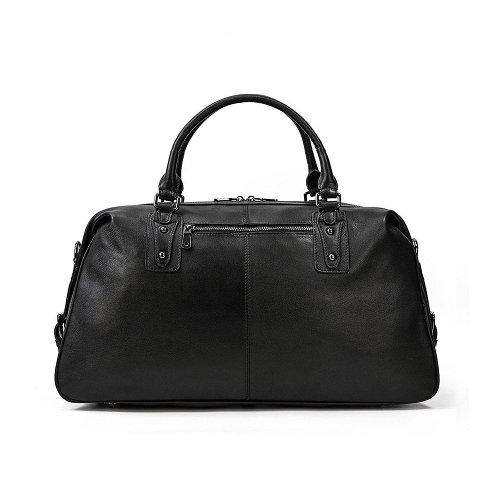 Schwarze Leder-Reisetasche | AALBORG