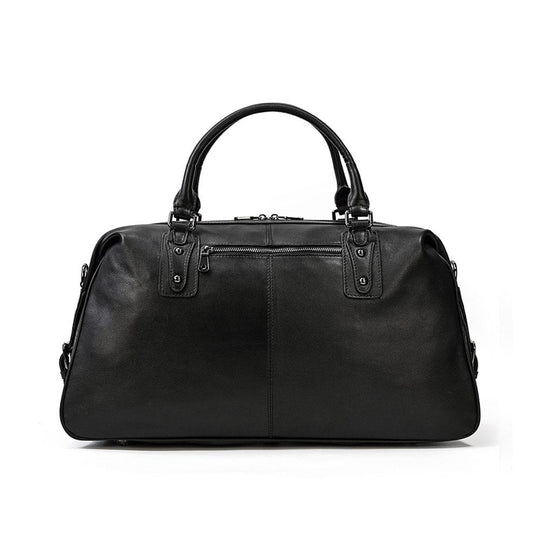 Schwarze Leder-Reisetasche | AALBORG