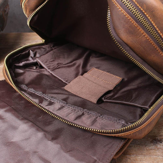 Brauner Lederrucksack | BIEFELD