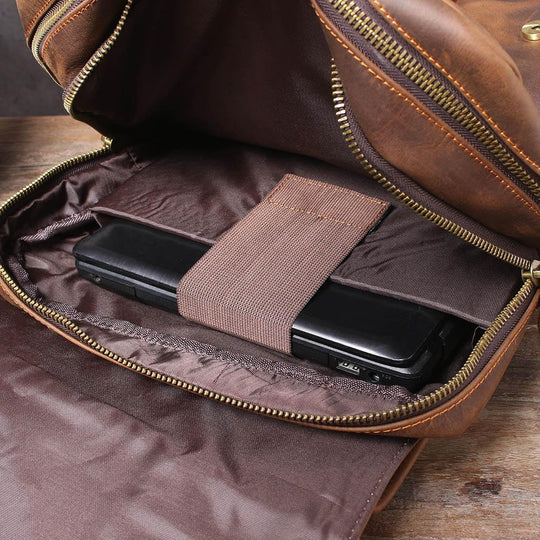 Brauner Lederrucksack | BIEFELD