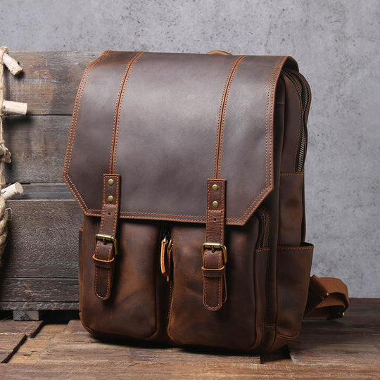 Brauner Lederrucksack | BIEFELD