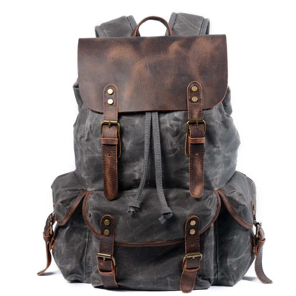 Canvas-Rucksack aus Leder | SALZBURG