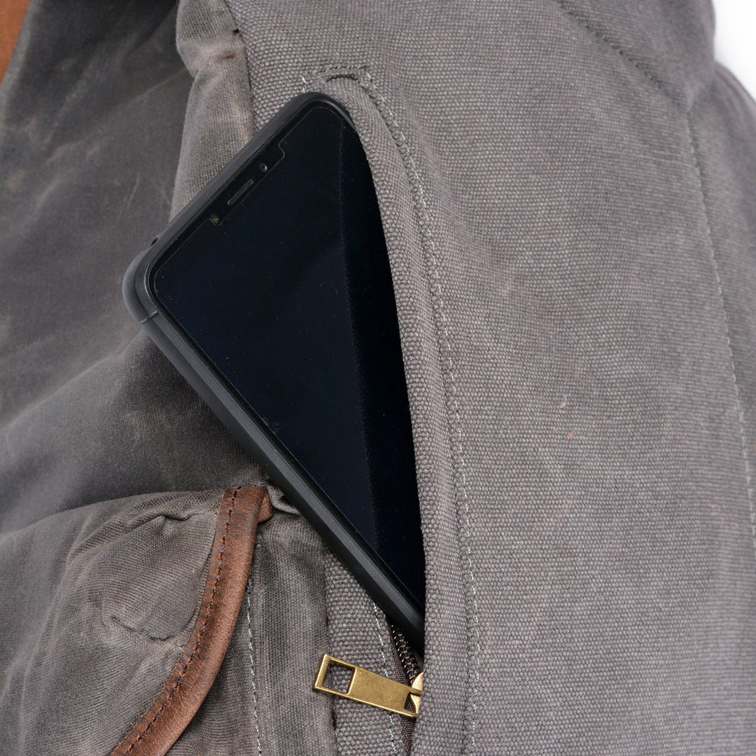 Canvas-Rucksack aus Leder | SALZBURG
