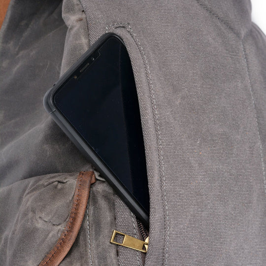 Canvas-Rucksack aus Leder | SALZBURG