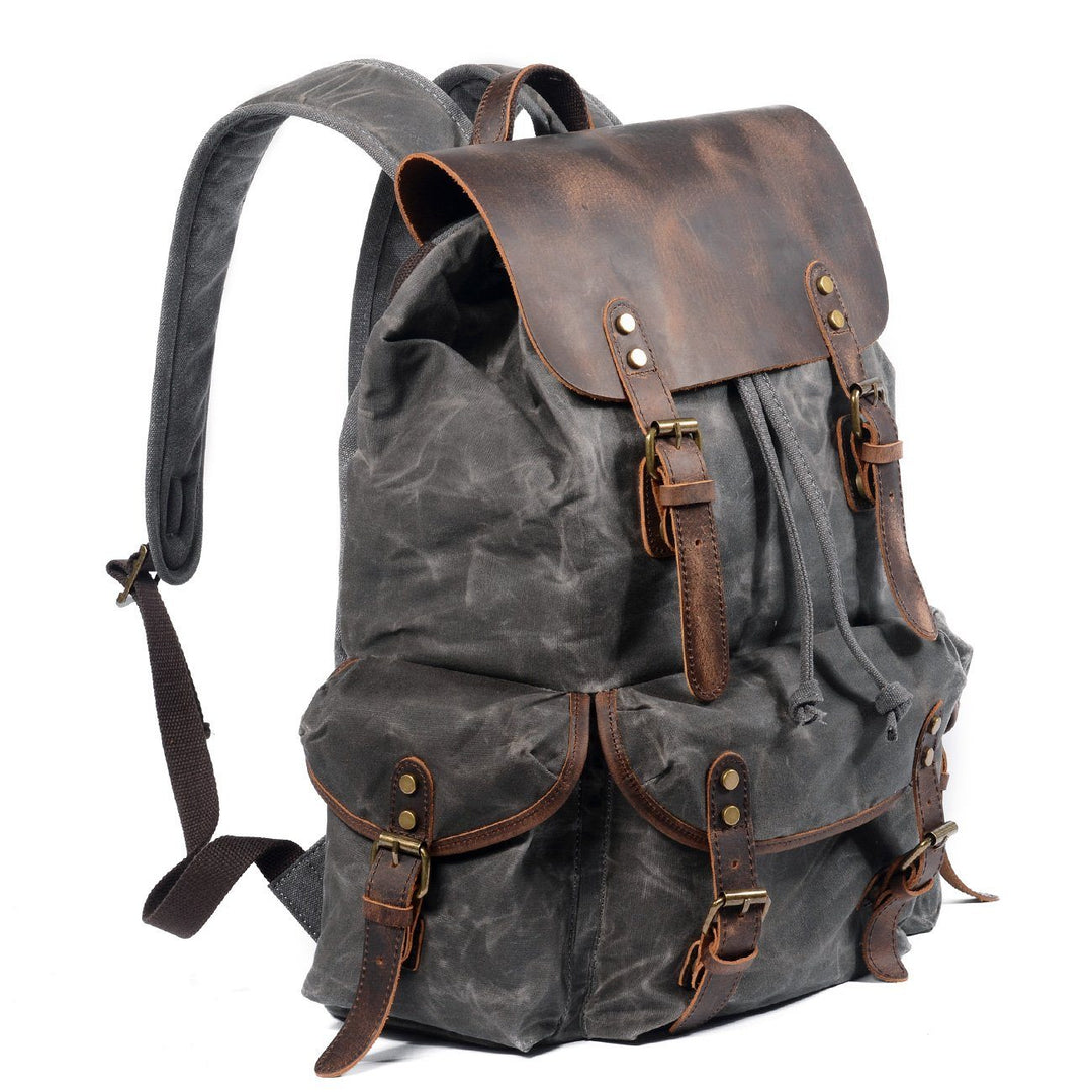 Canvas-Rucksack aus Leder | SALZBURG