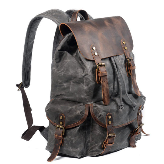 Canvas-Rucksack aus Leder | SALZBURG