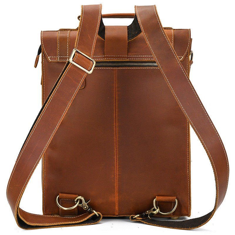 Leder-Rucksack mit umklappbarer Rückseite | GIRONA