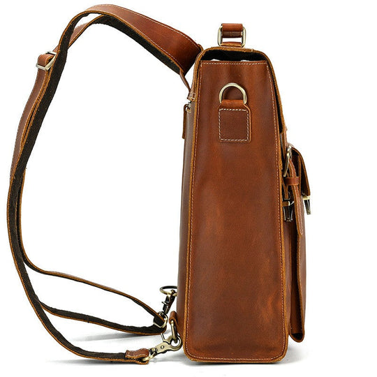 Leder-Rucksack mit umklappbarer Rückseite | GIRONA