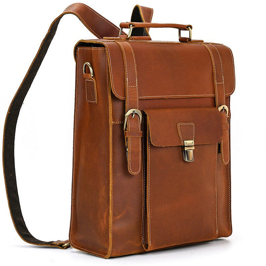 Leder-Rucksack mit umklappbarer Rückseite | GIRONA