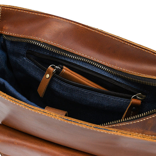 Leder-Rucksack mit umklappbarer Rückseite | GIRONA