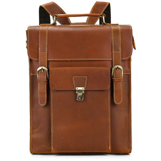Leder-Rucksack mit umklappbarer Rückseite | GIRONA