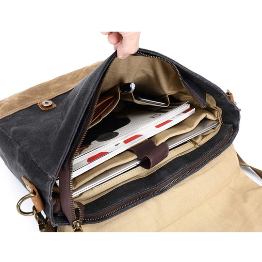 Messenger-Tasche aus gewachstem Canvas | MOKALO