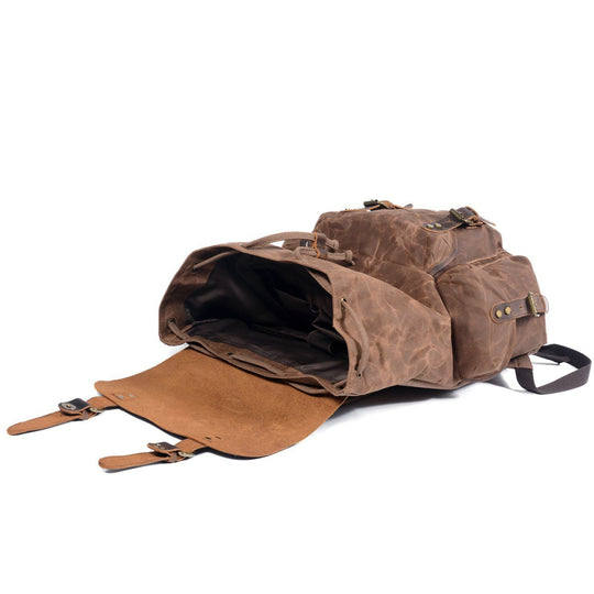 Canvas-Rucksack aus Leder | SALZBURG