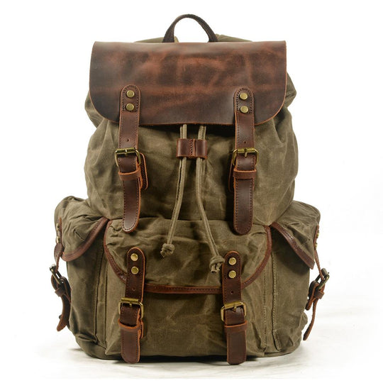 Canvas-Rucksack aus Leder | SALZBURG