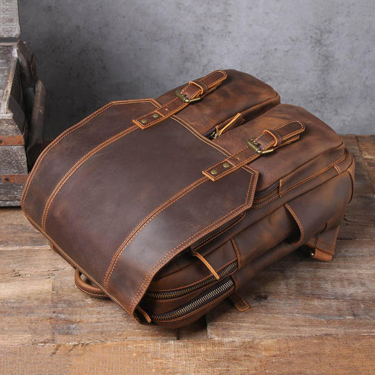 Brauner Lederrucksack | BIEFELD