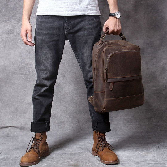 Rucksack aus echtem Leder | OXFORD