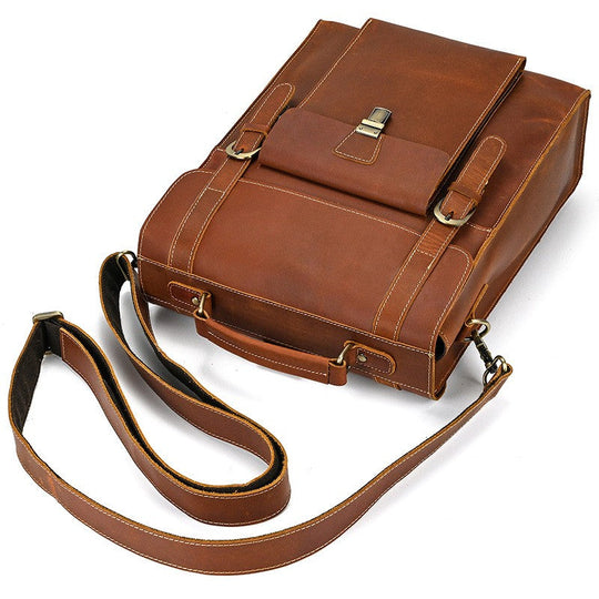 Leder-Rucksack mit umklappbarer Rückseite | GIRONA