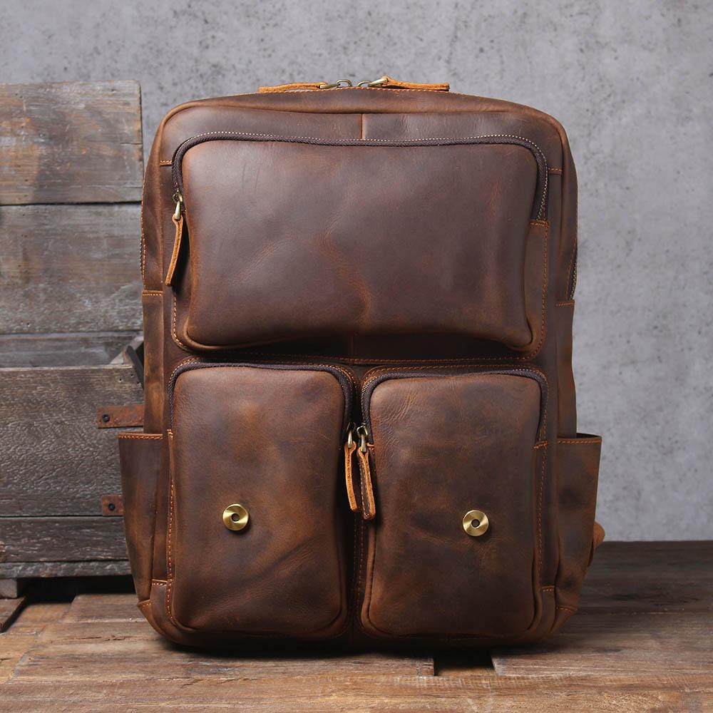 Brauner Lederrucksack | BIEFELD