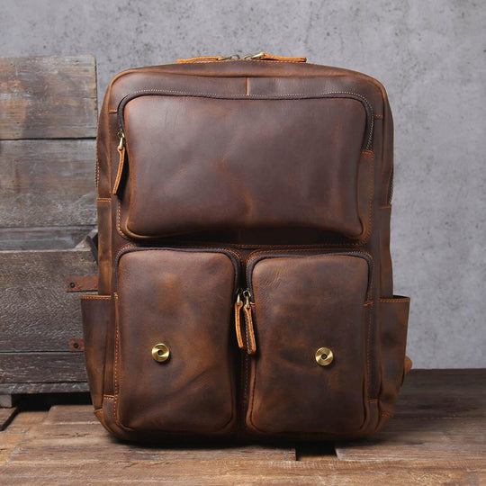 Brauner Lederrucksack | BIEFELD