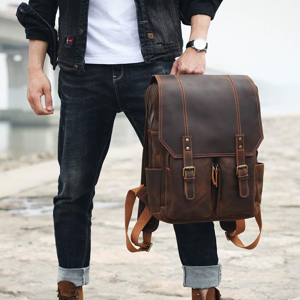 Brauner Lederrucksack | BIEFELD