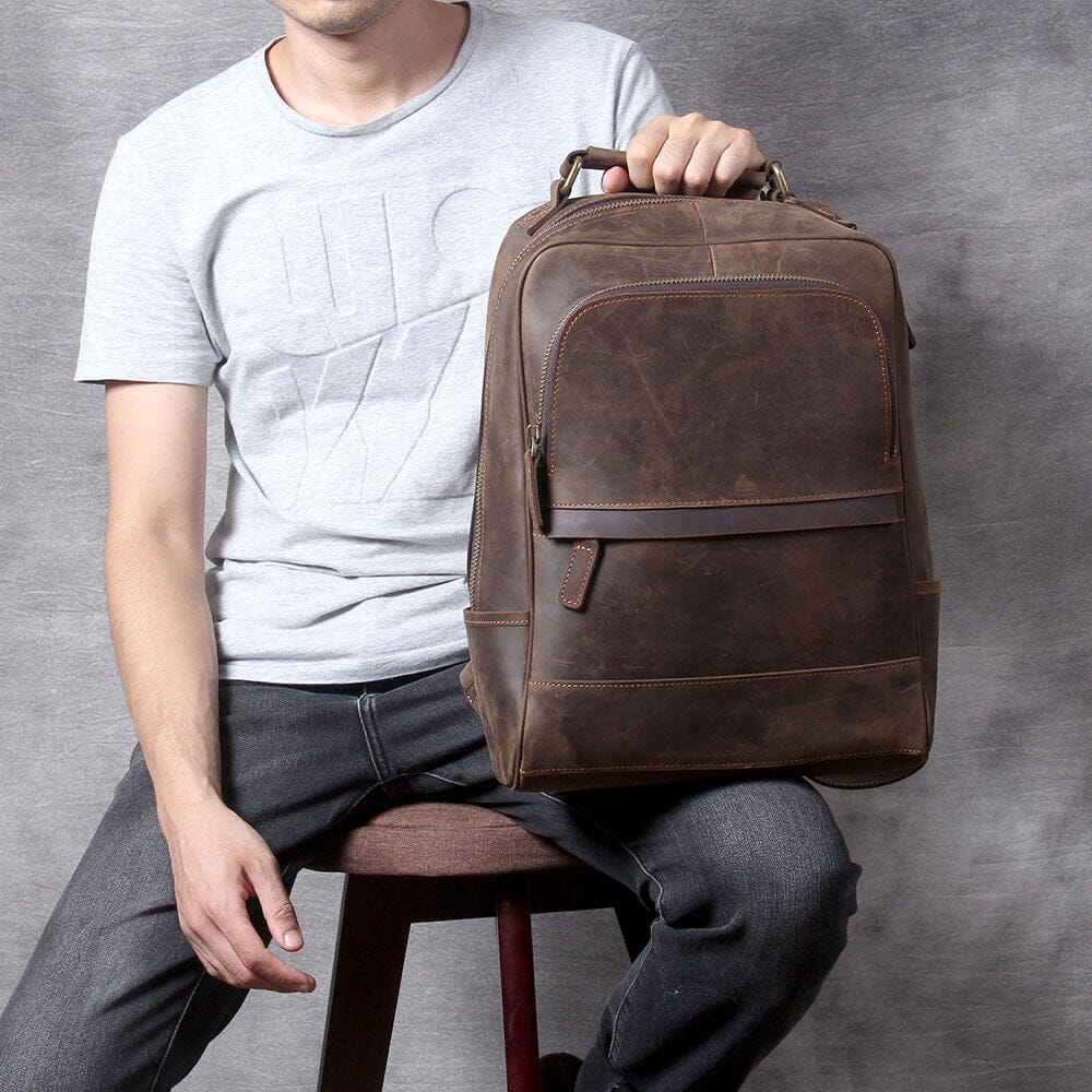 Rucksack aus echtem Leder | OXFORD