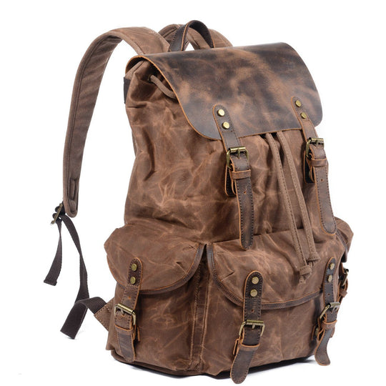 Canvas-Rucksack aus Leder | SALZBURG