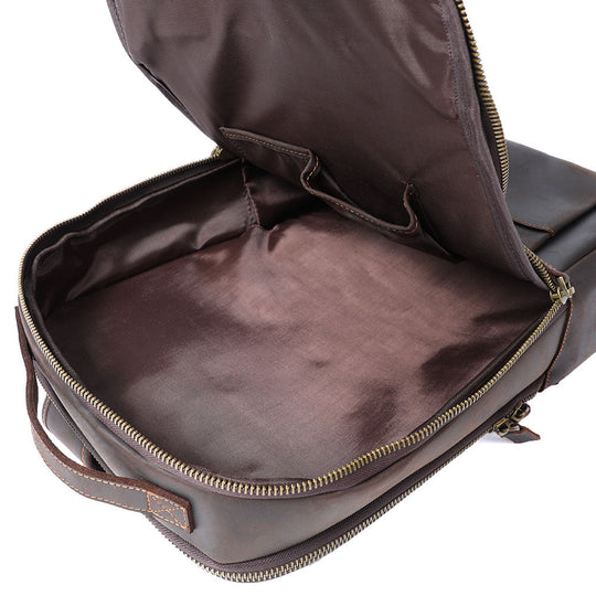 Leder-Laptop-Rucksack | LARVIK