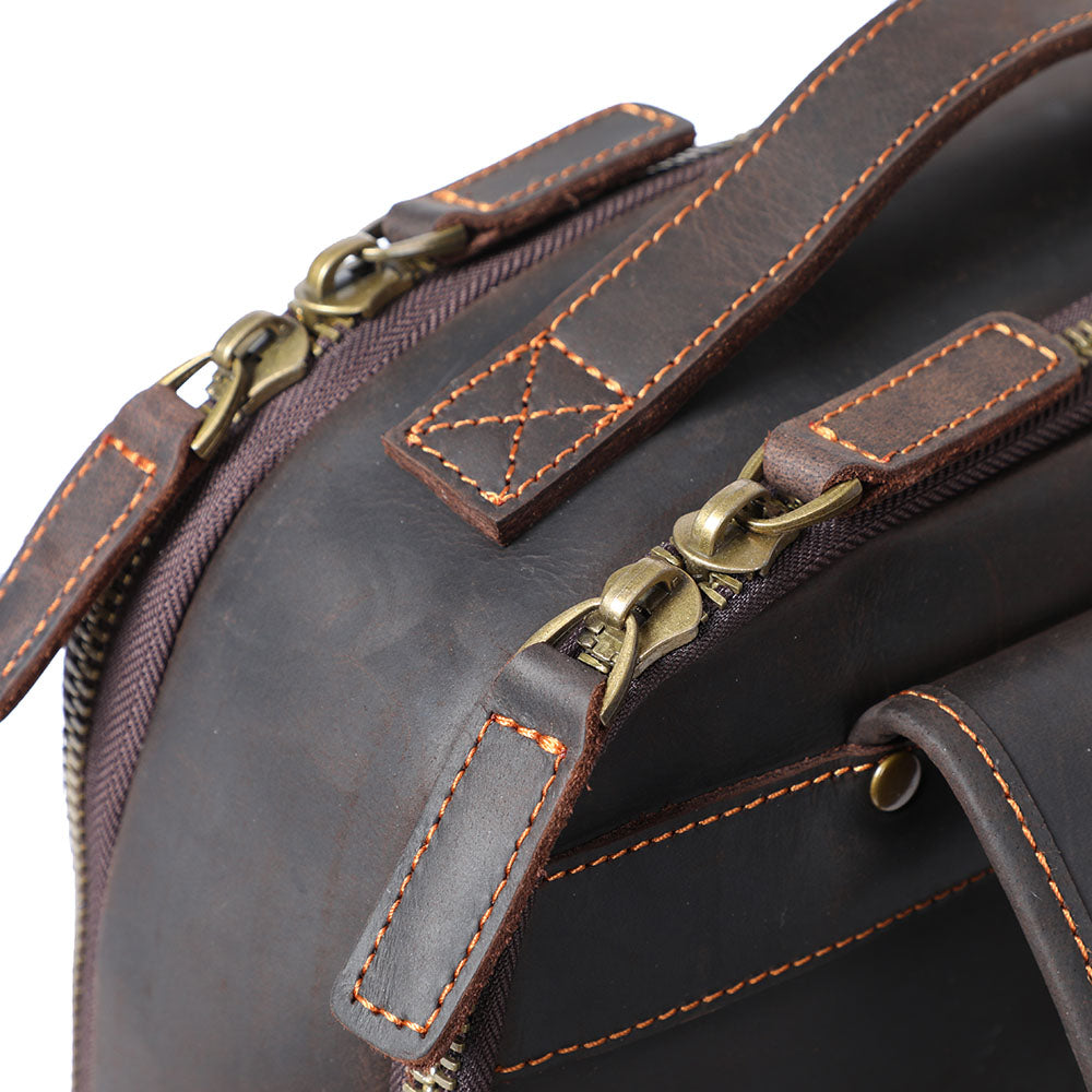 Leder-Laptop-Rucksack | LARVIK